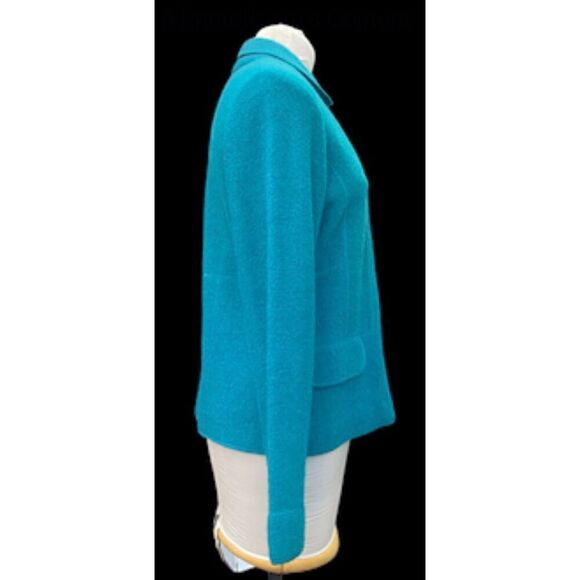 Jane Ashley Wool Blend Cardigan/Jacket Teal Sz M - Picture 7 of 10